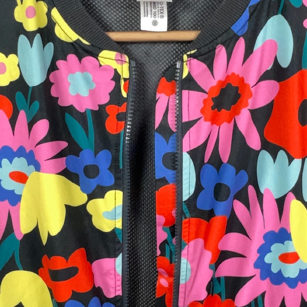 Hannah Andersson Bomber Jacket Girls 150 cm US 12 Floral Full Zip Track Rainbow - Picture 10 of 16